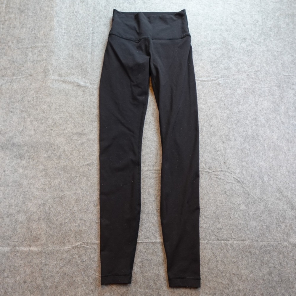 Lululemon Leggings Womens 4 Black Wunder Under High‎ Rise Yoga Run Gym